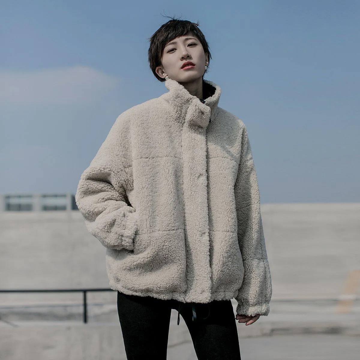 Reversible Fleece Bomber Jacket