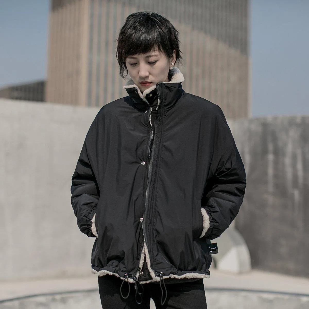 Reversible Fleece Bomber Jacket
