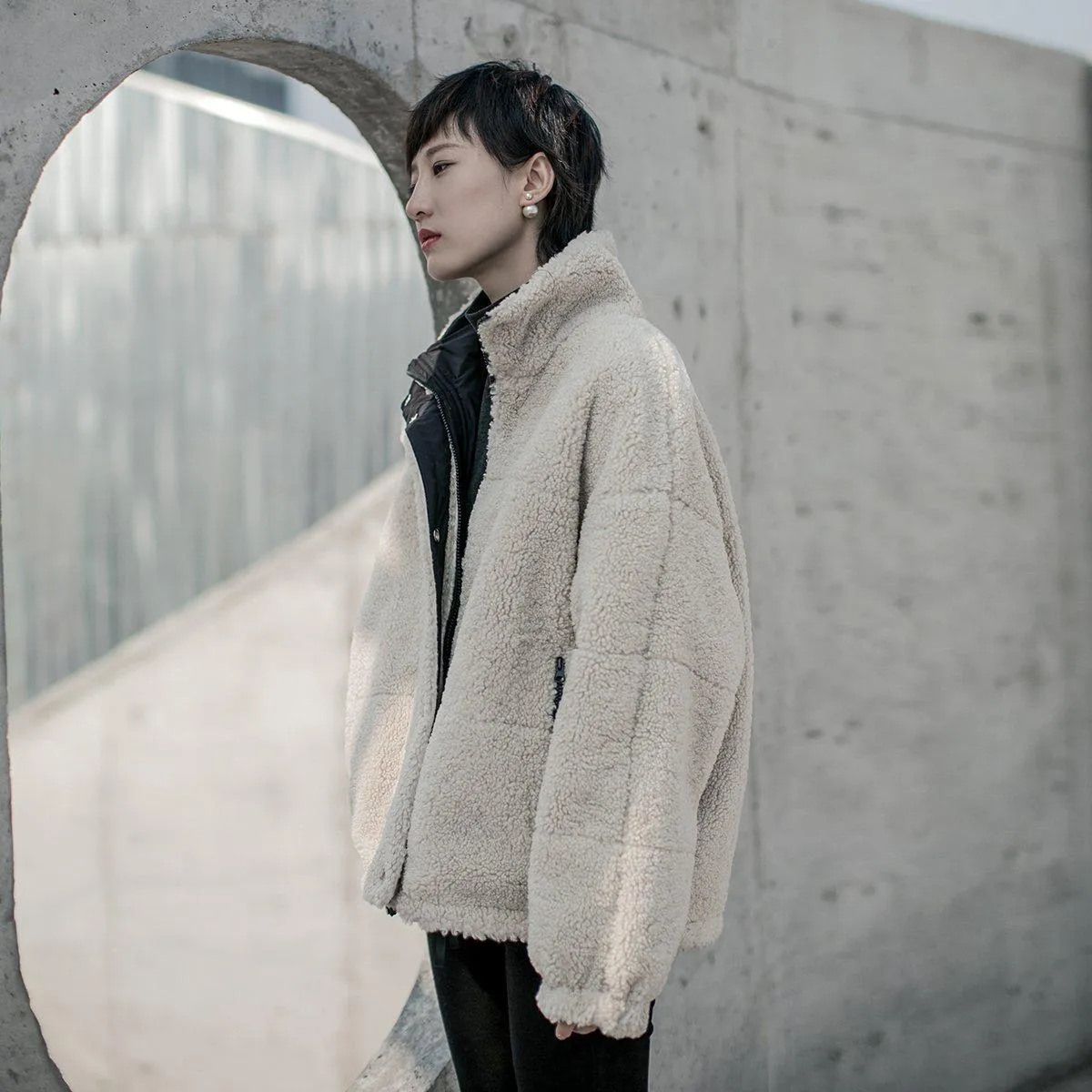 Reversible Fleece Bomber Jacket