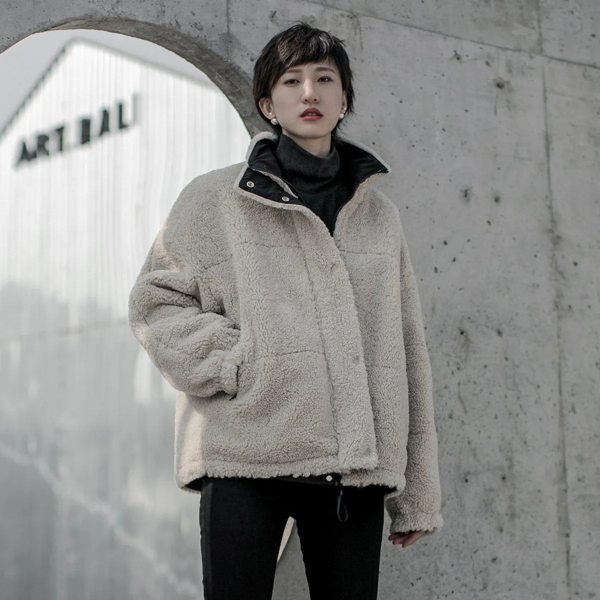 Reversible Fleece Bomber Jacket