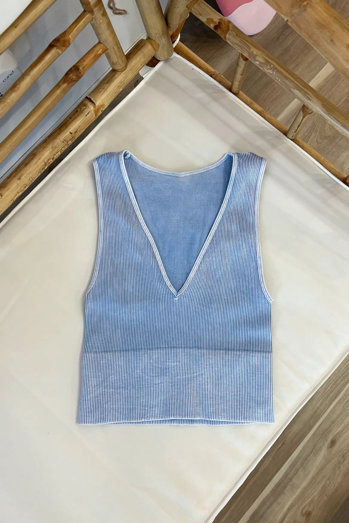 Tessa Vintage Plunge Neck Top