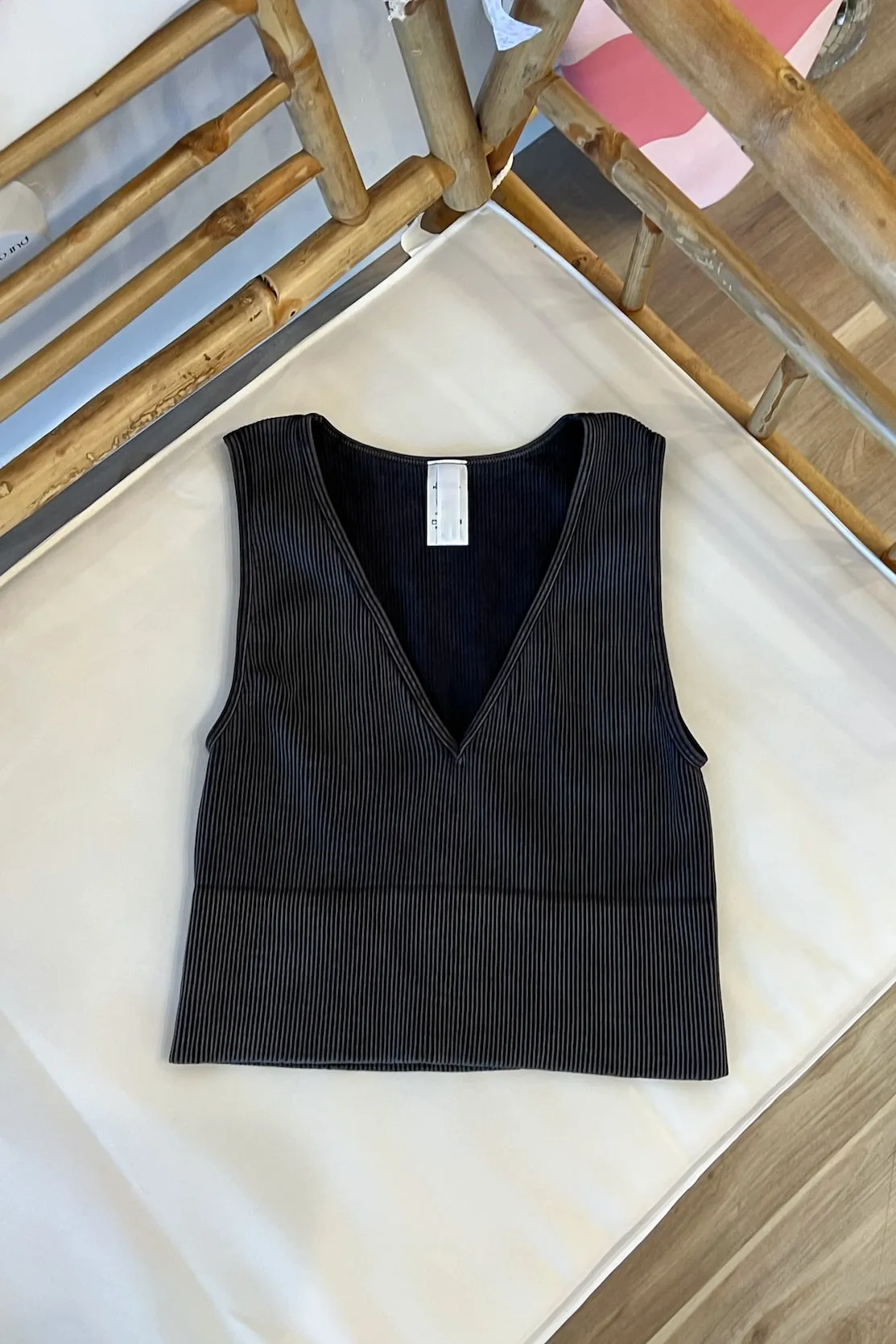 Tessa Vintage Plunge Neck Top