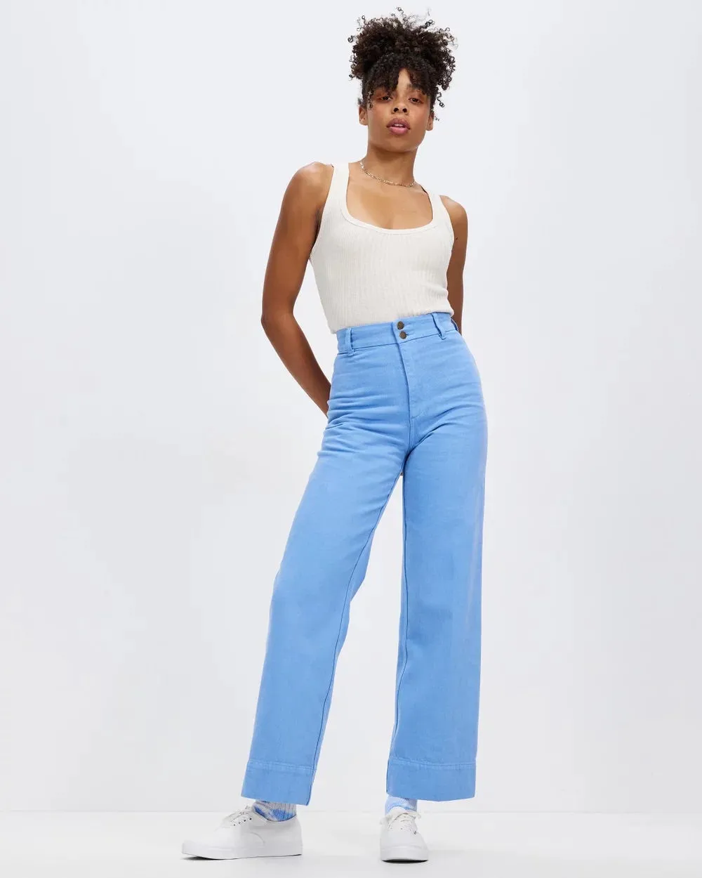 Thrills Belle Full Length Chino Powder Blue
