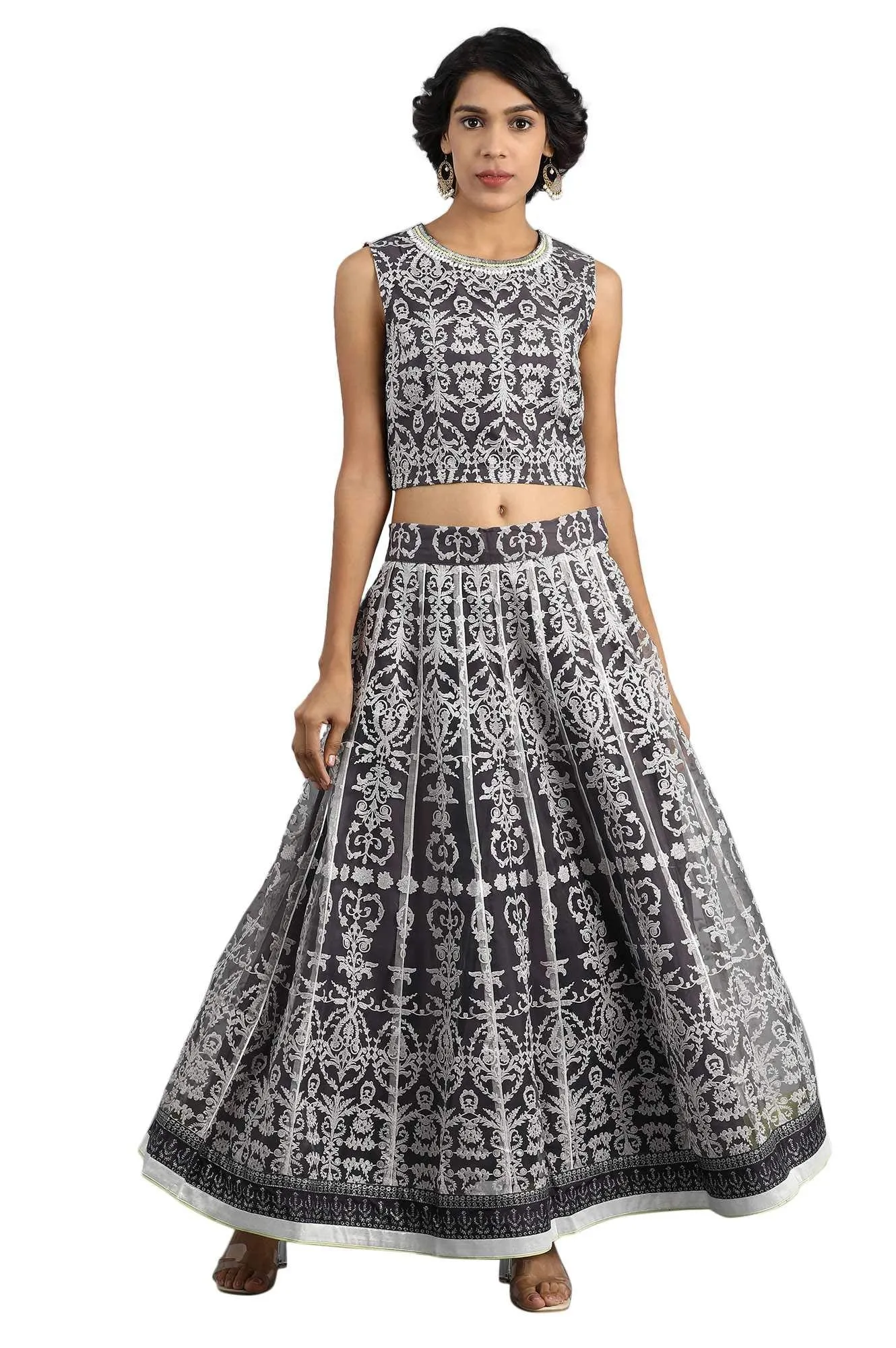 Wishful Women's Regular fit Top (19FESP10246-110916_Grey 10)
