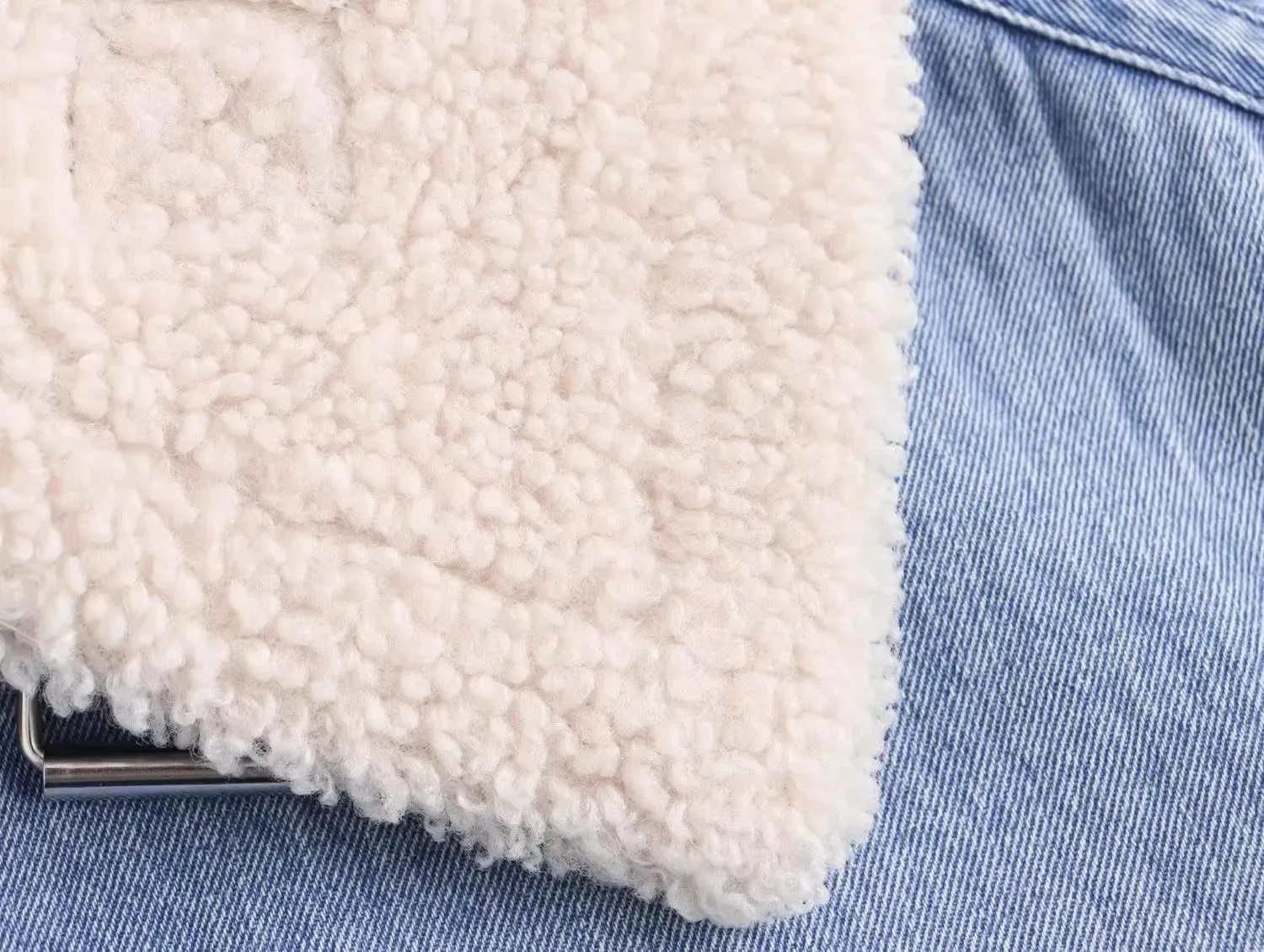 Women's Winter Fleece-Lined Denim Jacket
