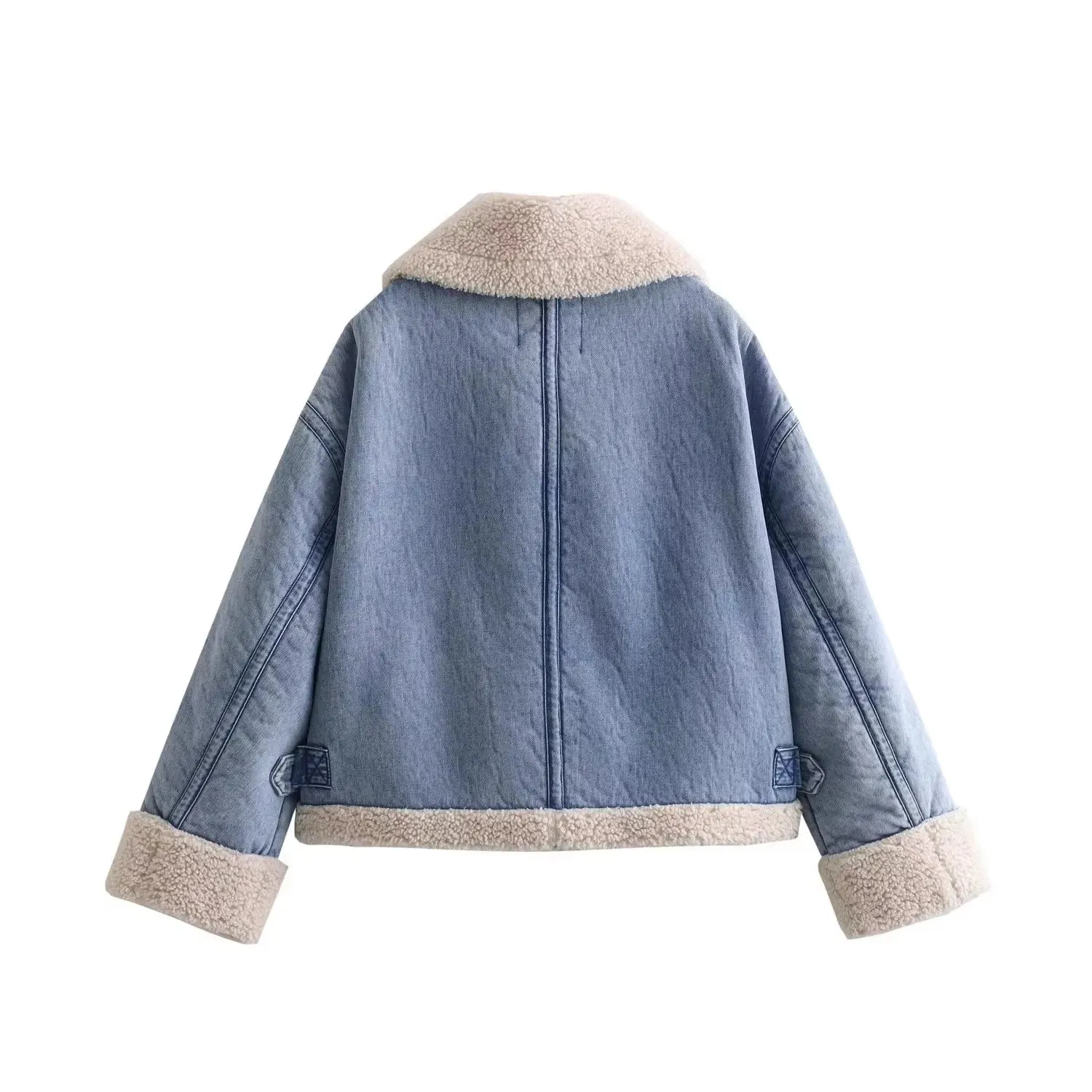 Women's Winter Fleece-Lined Denim Jacket