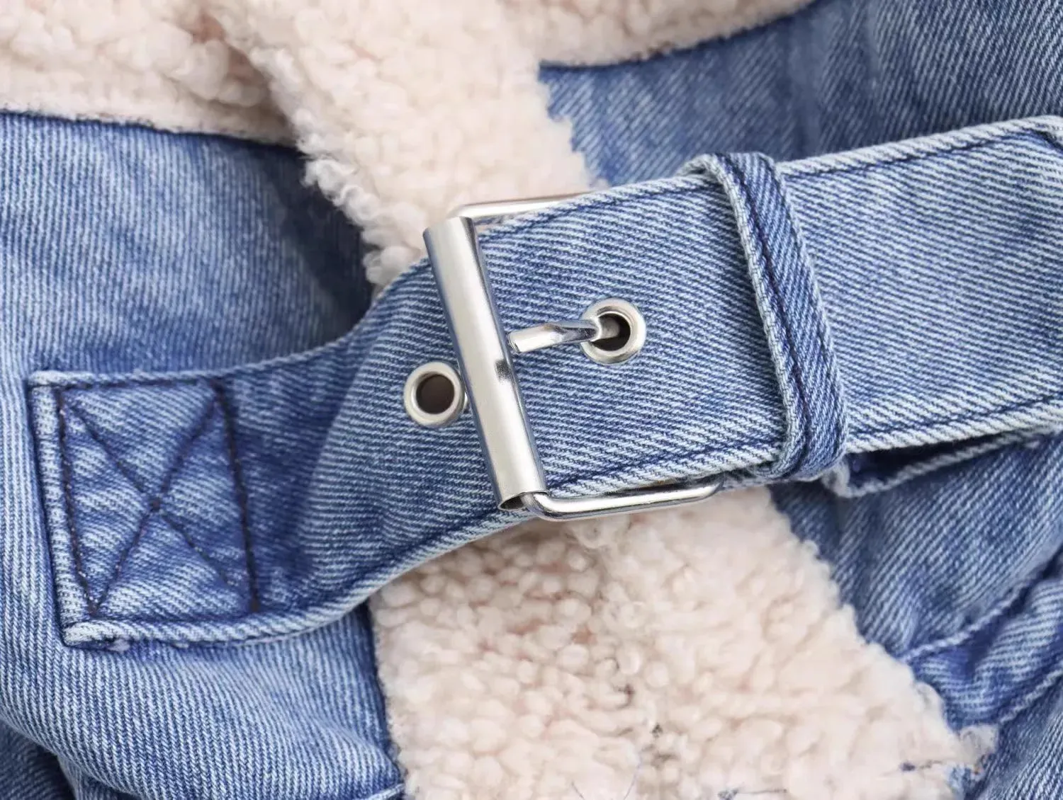 Women's Winter Fleece-Lined Denim Jacket