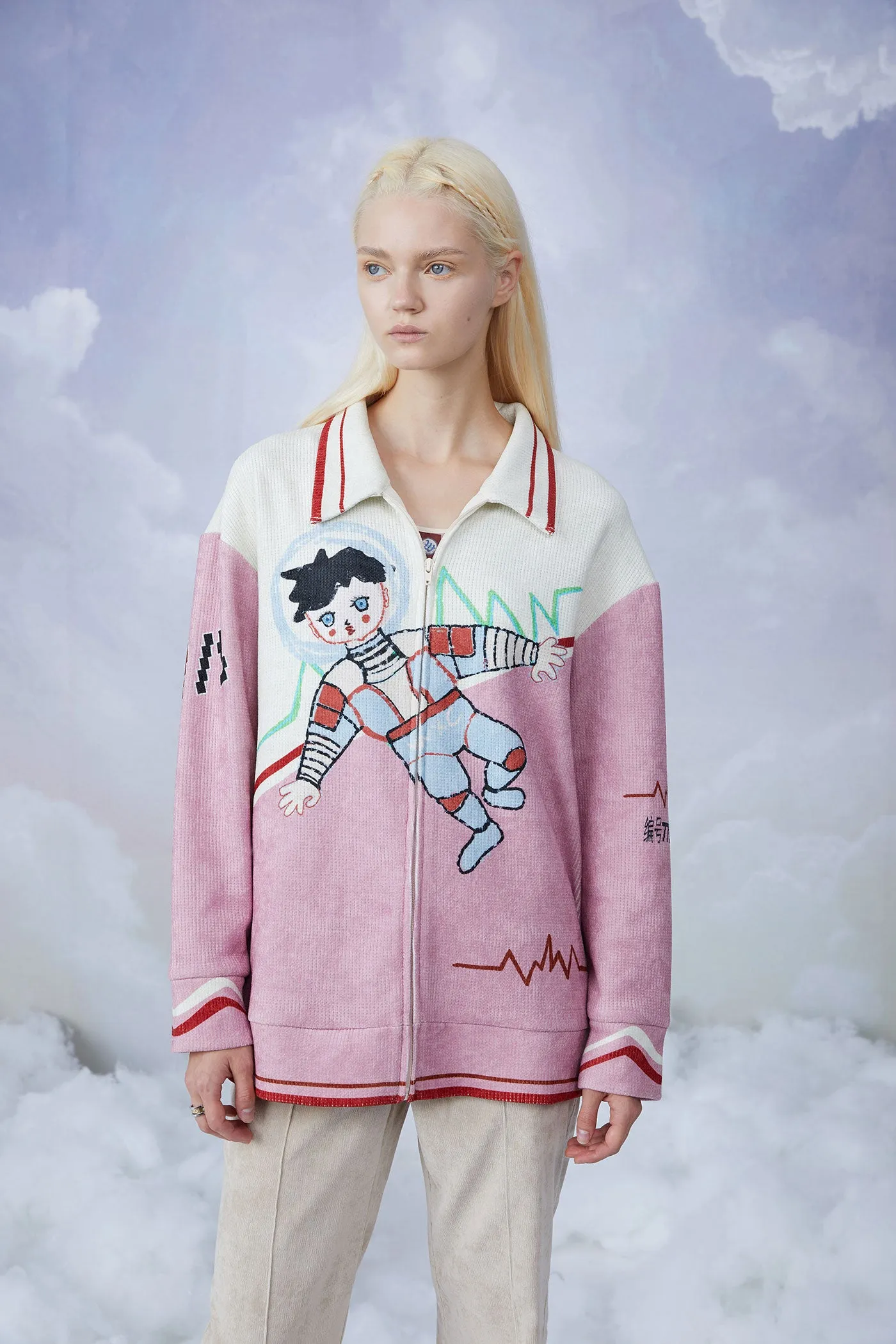 WXC | Spaceman Pink Fleece Jacket