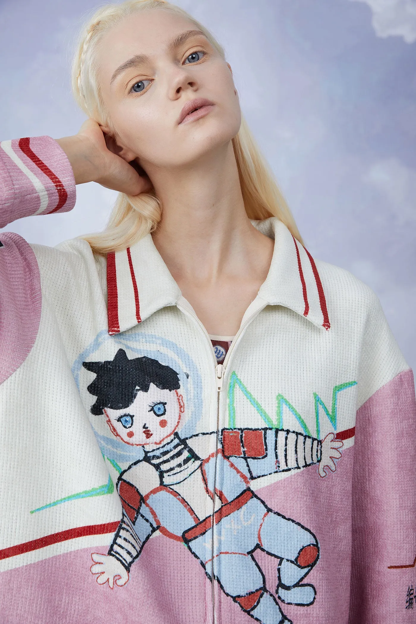 WXC | Spaceman Pink Fleece Jacket